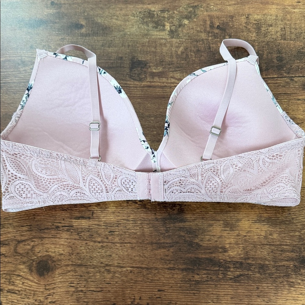 Lucky Brand Blush Pink Floral Lace Trim Bra - Picture 4 of 8